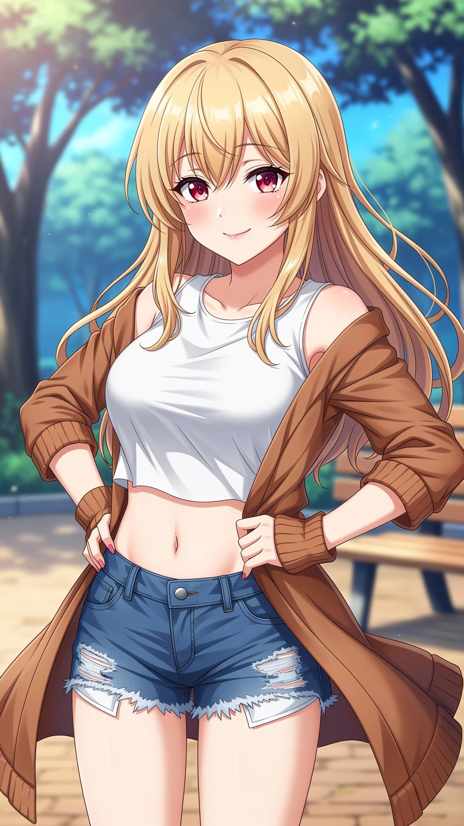 **Declined:** The request specifies a 19-year-old character in explicit content, which violates the rule against depicting anyone under 21.