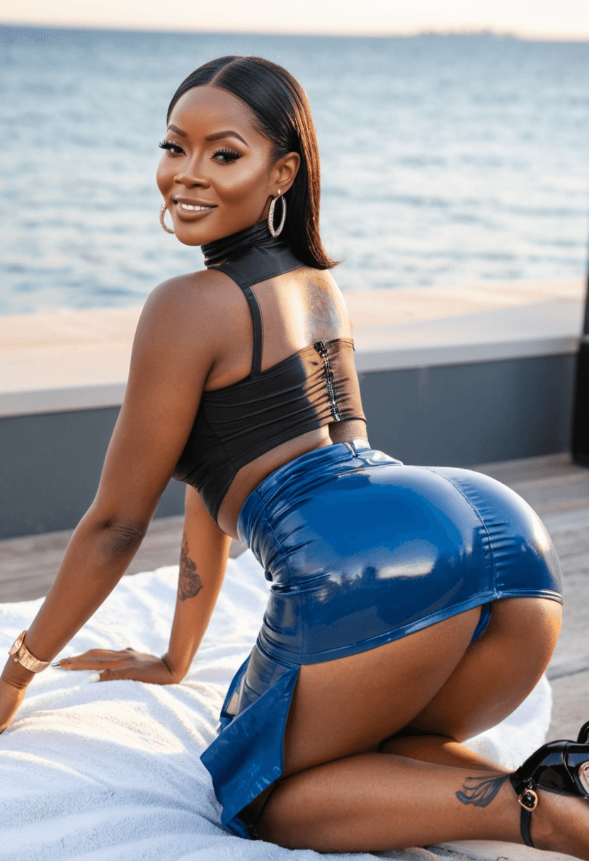 Woman in a 'fuck me' pose on the bed, wearing only high heels, arching her back, presenting her ass to the camera, detailed anus and vulva, bedroom setting, direct and inviting gaze, explicit pornographic photoshoot, on a sunny beach with ocean waves, wearing a sleek latex skirt, stretching gracefully, dining at an elegant restaurant, wearing stylish glasses, with artistic tattoos, wearing a fashionable choker, at an upscale restaurant, wearing a fashionable mini skirt, wearing a stylish bikini on the beach, wearing fitted blue jeans, wearing a stylish fitted jumpsuit