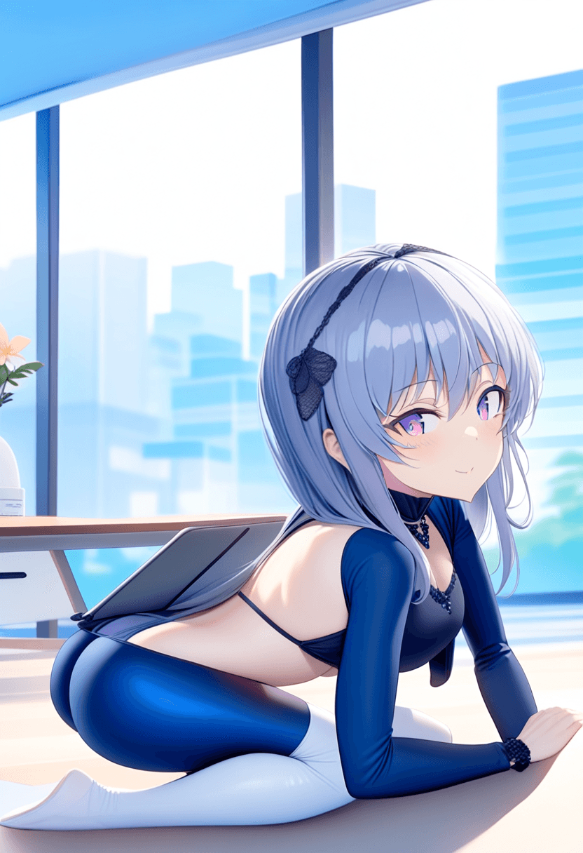 24-year-old caucasian woman, confident businesswoman, fit body type, athletic curves, energetic presence, sophisticated makeup, styled hair, wearing a tailored navy blue power suit, sitting at an executive desk, holding a tablet, warm, bright smile, looking at viewer, modern corner office, city skyline view through floor-to-ceiling windows, professional headshot style, photorealistic, high detail, full body, sitting casually, relaxed pose, tanning on a beach lounger, standing confidently, full body shot, squatting position, athletic pose, kneeling pose, elegant position, wearing a stylish bikini on the beach, stretching gracefully, in a beautiful garden with flowers